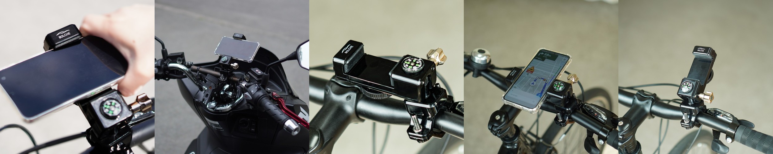 리센 자전거 핸드폰 거치대 진동방지 전동킥보드 오토바이 휴대폰 거치 V25