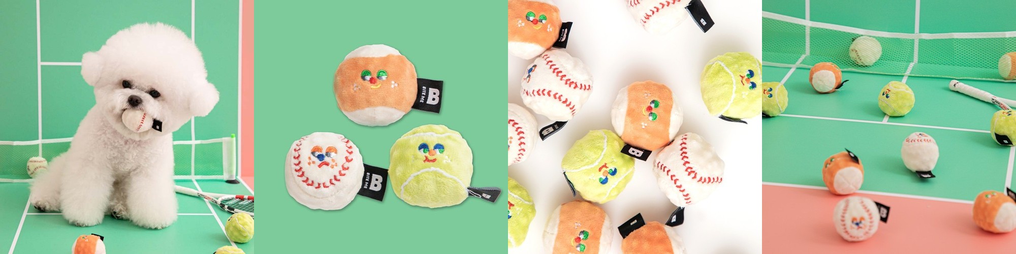 바잇미 미니 스포츠공 강아지 장난감 (3개세트/삑삑)