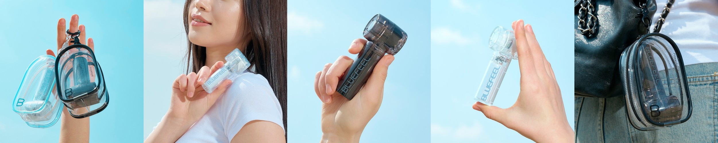 블루필 휴대용 미니 제트 파우치팬 손 선풍기 손풍기 냉각 터보