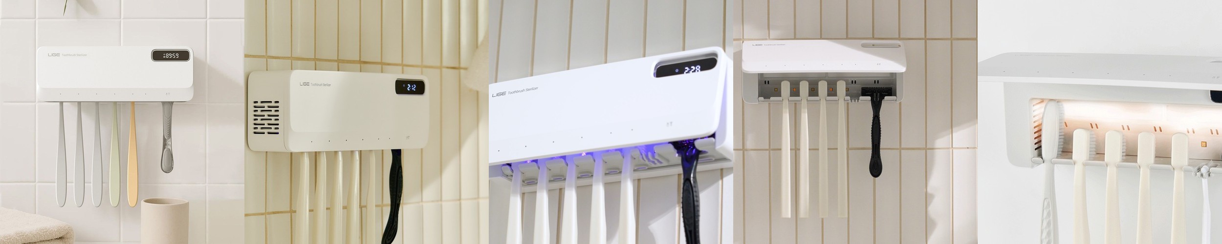 가정용 무선 칫솔살균기 휴대용 UV 충전식 면도기 벽걸이형 소독기 크리썸