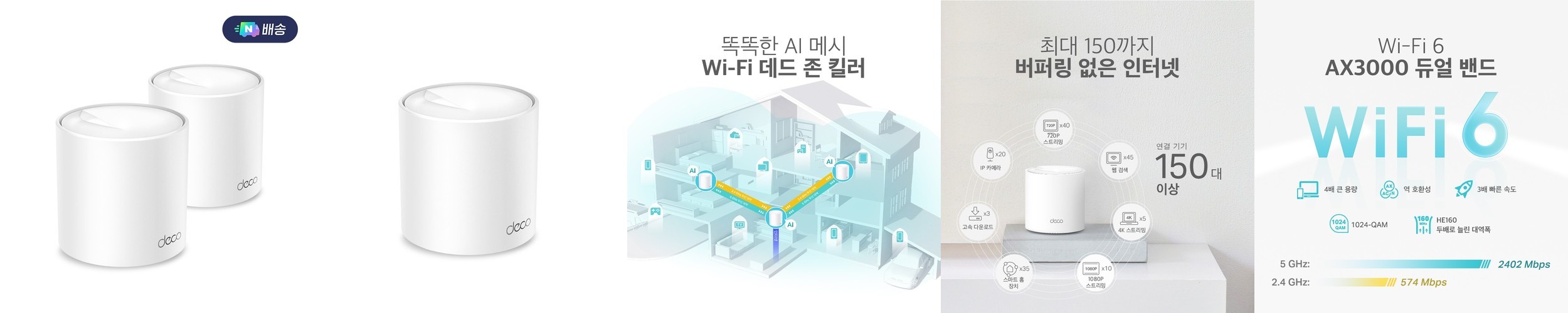 넥스트유 WiFi6 풀 기가비트 WAP3 보안 타니아 AX3000 와이파이 공유기