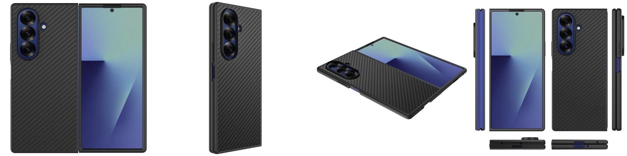 그리핑 아머엑스 맥세이프 슬림 범퍼 카본 케이스 블랙, 갤럭시Z 폴드7