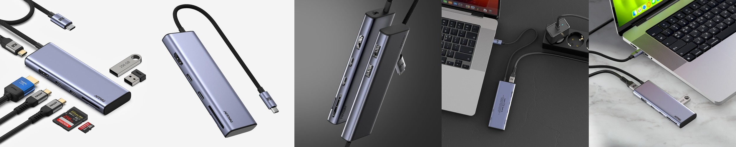 USB C타입 8in1 4K 60hz Gen2 10Gbps 멀티 허브 MH330