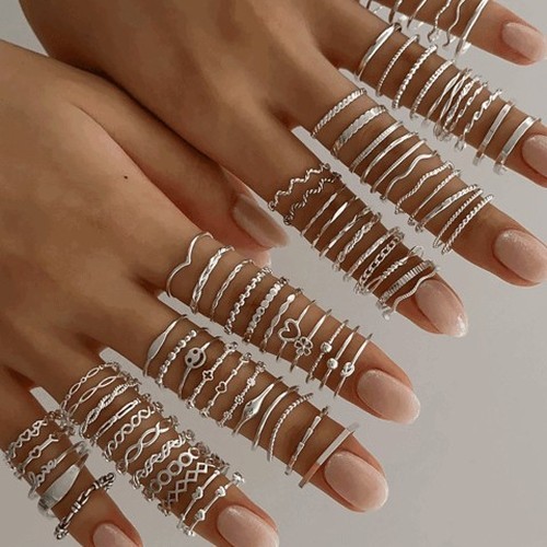 실버 925 베이직 레이어드링 실반지 포인트링 가드링 은반지