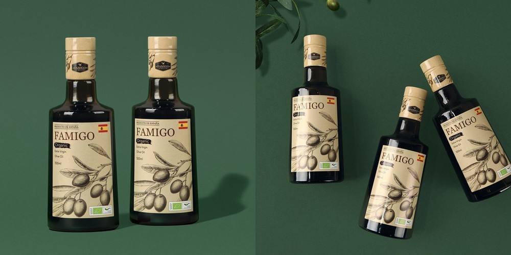 파미고 유기농 스페인 올리브오일 냉압착 엑스트라 버진 피쿠알 올리브유 500ml, 2개