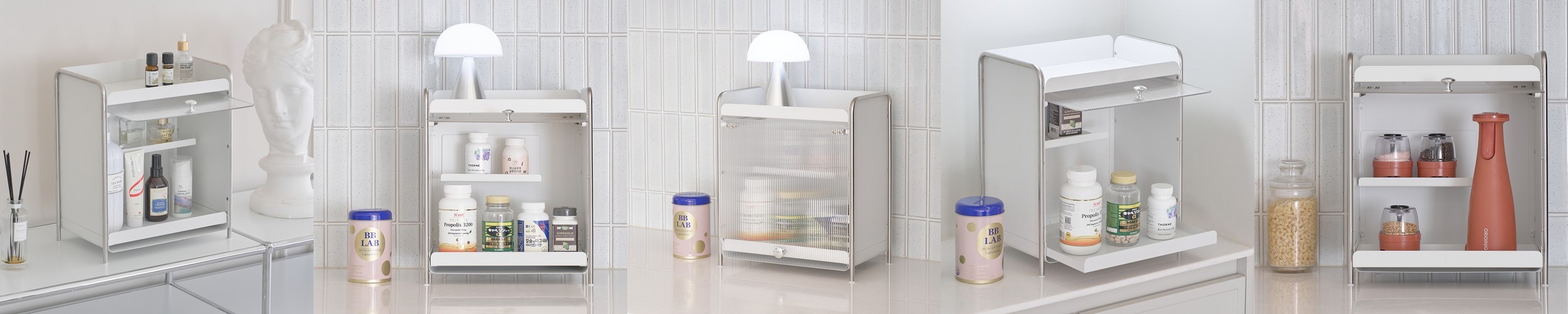 코드리빙 화장품정리대 화장대정리함 아크릴 철제 화장품 향수 정리함 보관함 수납함 3C4M