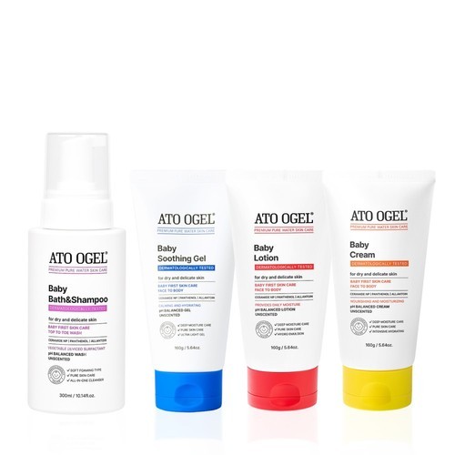 아토오겔 아기 바스앤샴푸 1개 신생아 로션 1개 [신생아실 실사용]
