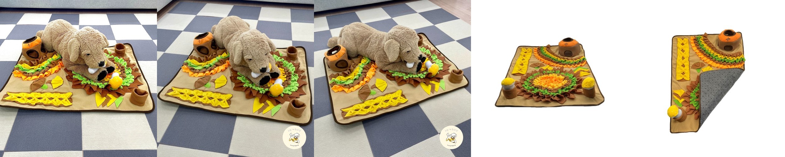 더플래 강아지 노즈워크 장난감 담요 코박고 스너플 매트 중형 베이직