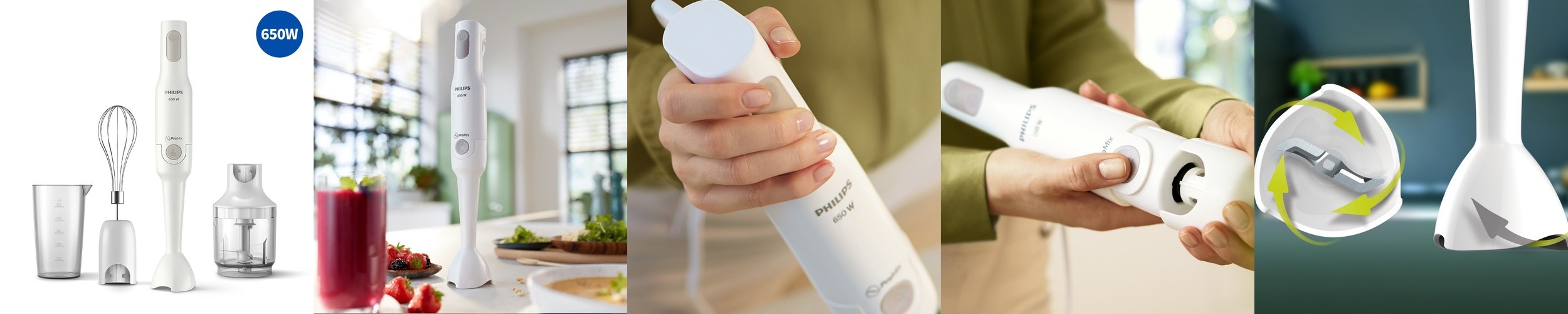 [최대15%포인트]필립스 데일리 핸드 블렌더 다지기 거품기 비커 구성 HR2533/00 화이트