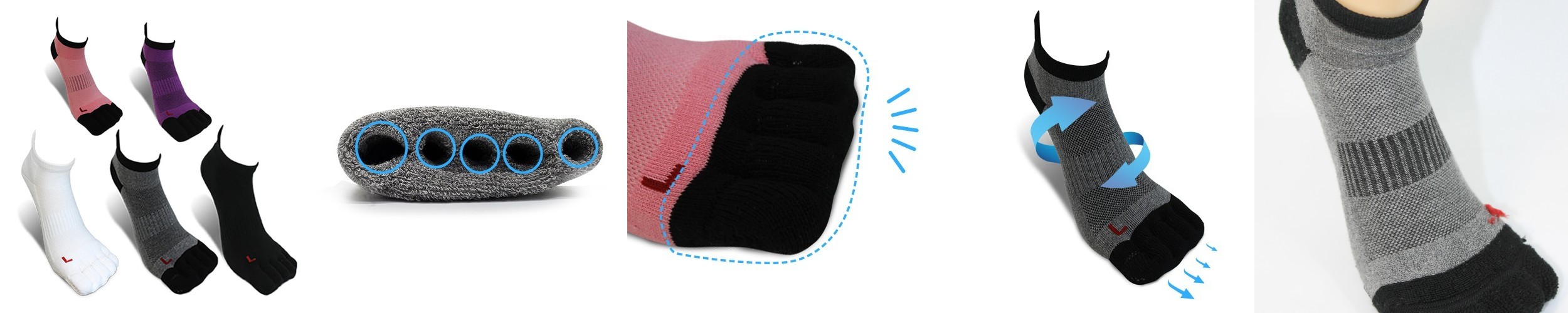 기능성 무봉제 발가락양말 쿠션 마라톤 스포츠 발바닥 두꺼운 남성 중목 장목 크루양말