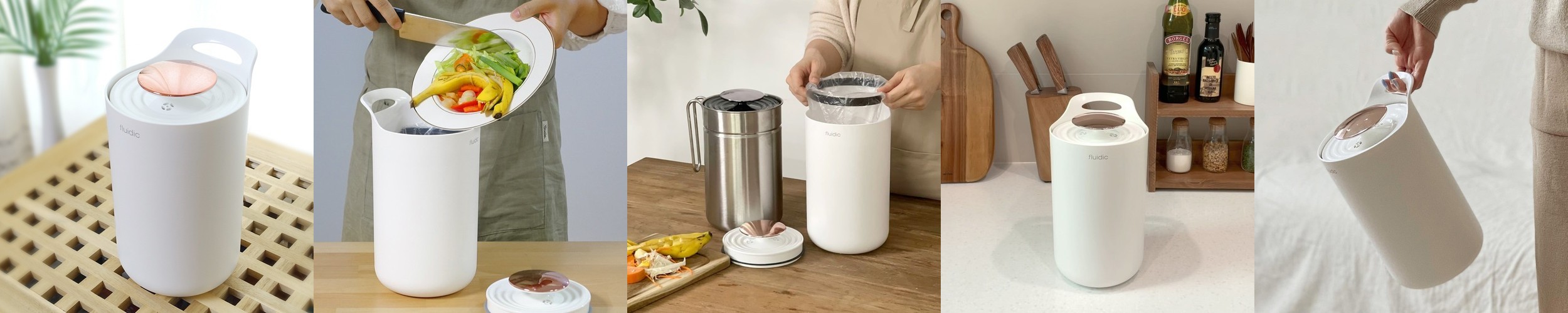 푸벨드마망 주방 걸이형 씽크대 음식물 쓰레기통 휴지통 (7L)