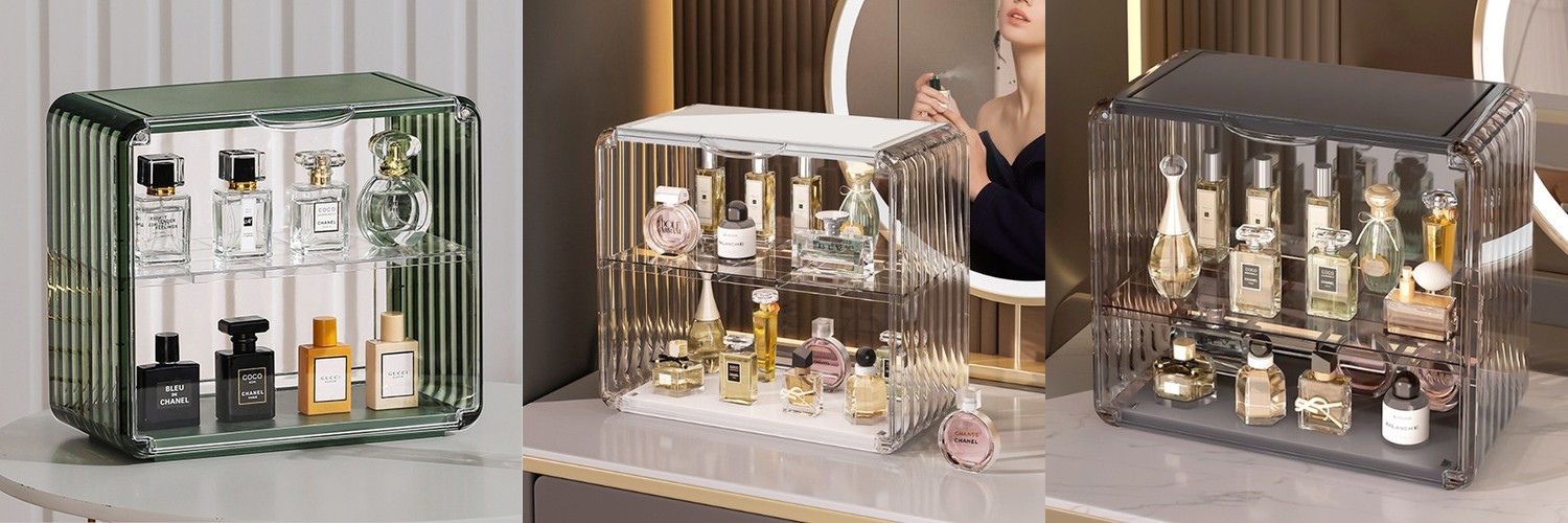 코드리빙 화장품정리대 화장대정리함 아크릴 철제 화장품 향수 정리함 보관함 수납함 3C4M