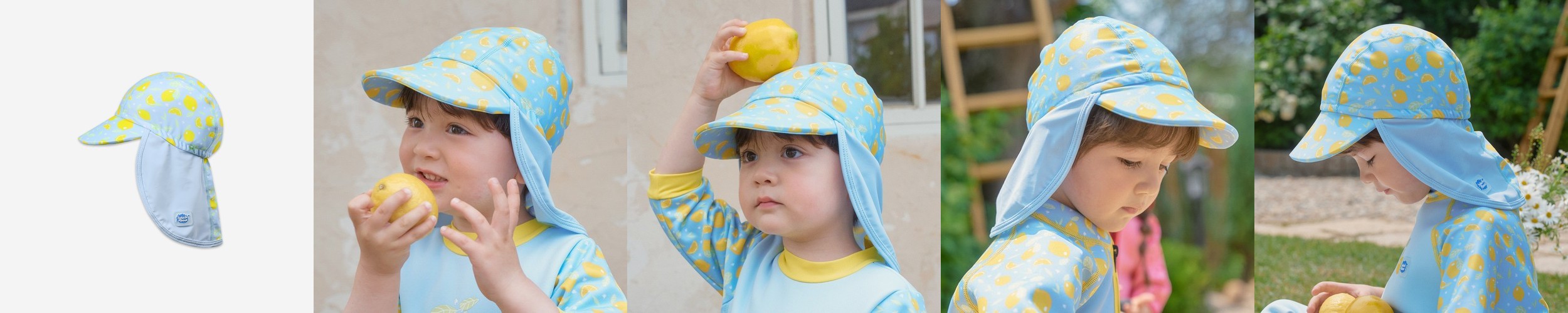 스플래쉬어바웃 유아플랩캡 스트로베리필드 자외선차단 수영모자