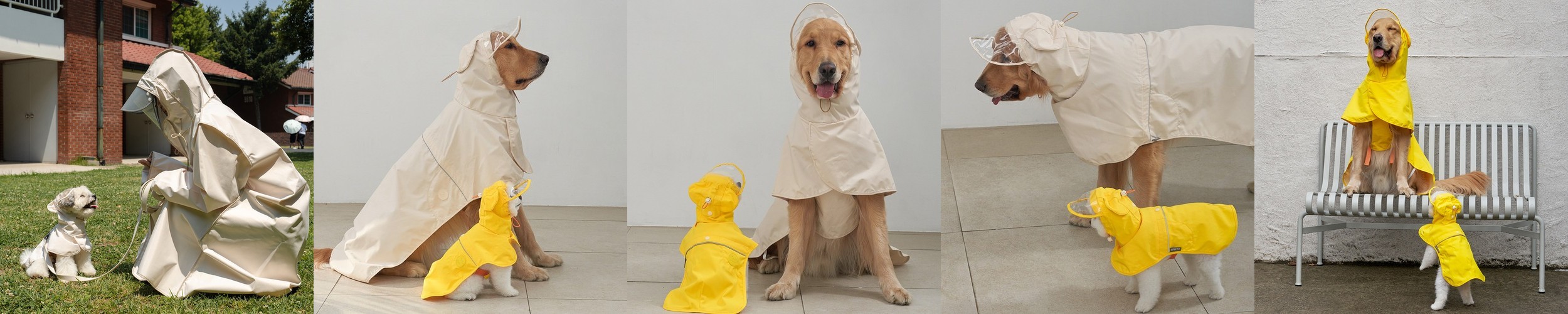 바잇미 강아지 우비 여름 비옷 이지피지 바디커버 레인코트 S~5XL