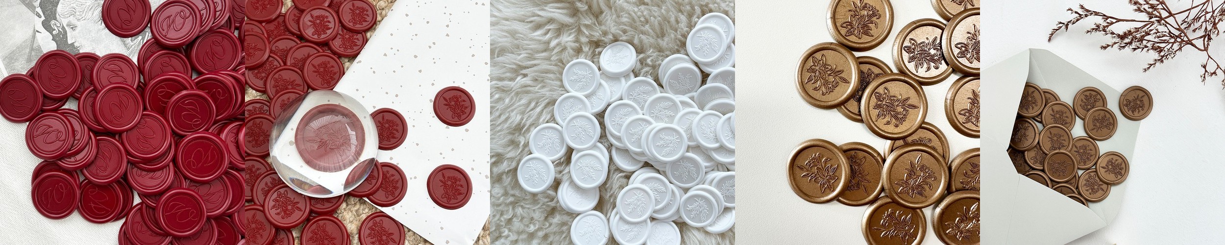 실링왁스 스티커 웨딩 엽서 봉투 포장 A타입 핑크 청첩장 스티커 18개입