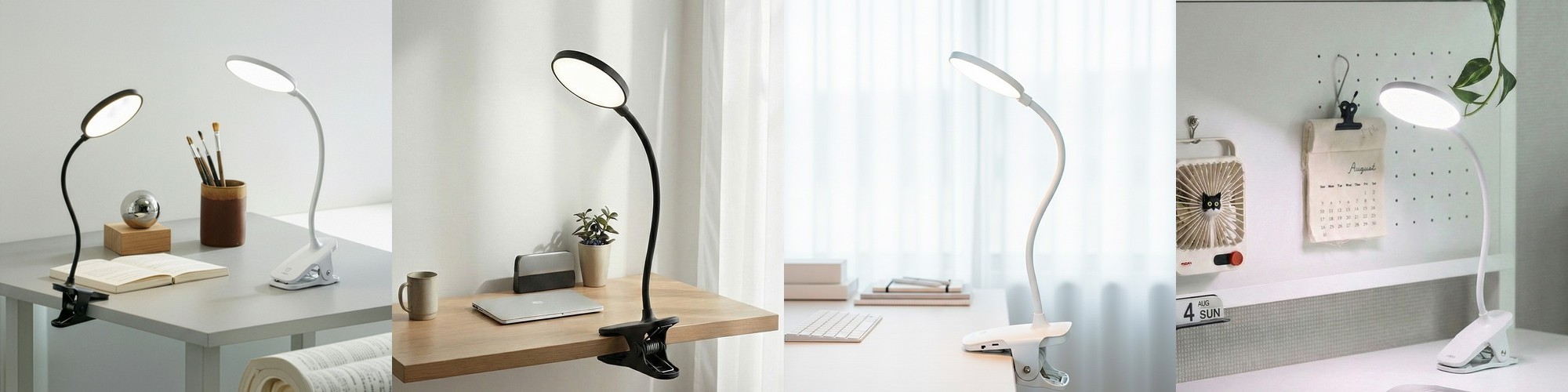 레토 LED 집게 스탠드 학습용 책상 조명 침대 공부 독서등 스텐드 북라이트