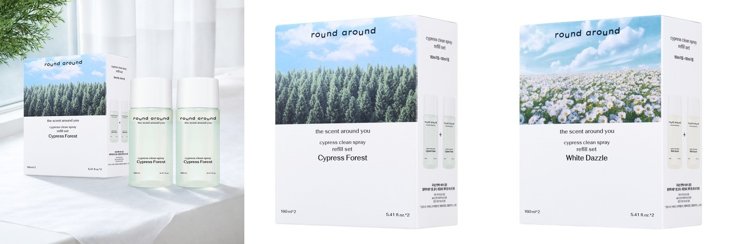 라운드어라운드 편백 클린 스프레이 리필 2P 세트 (160mlX2EA)