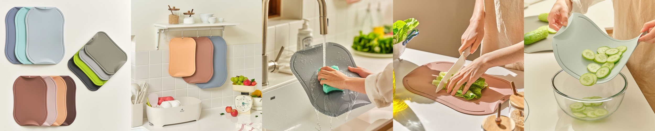 [N단독구성 1+1] 도블레 프리미어 이유식 항균도마 BEST 컬러 S+S