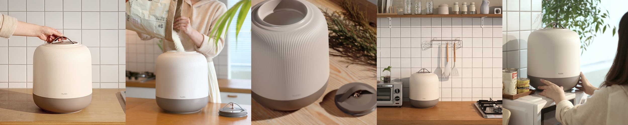 씨에스리빙 튤리 진공 음식물쓰레기통 음식물수거함 음쓰통 화이트