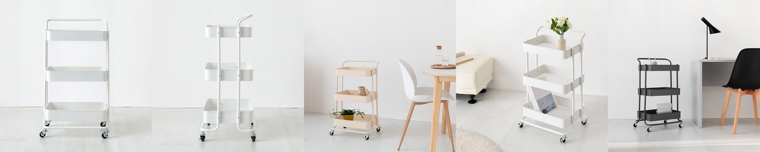 빙그리 회전서랍 트롤리 7단 크림 1019.7772