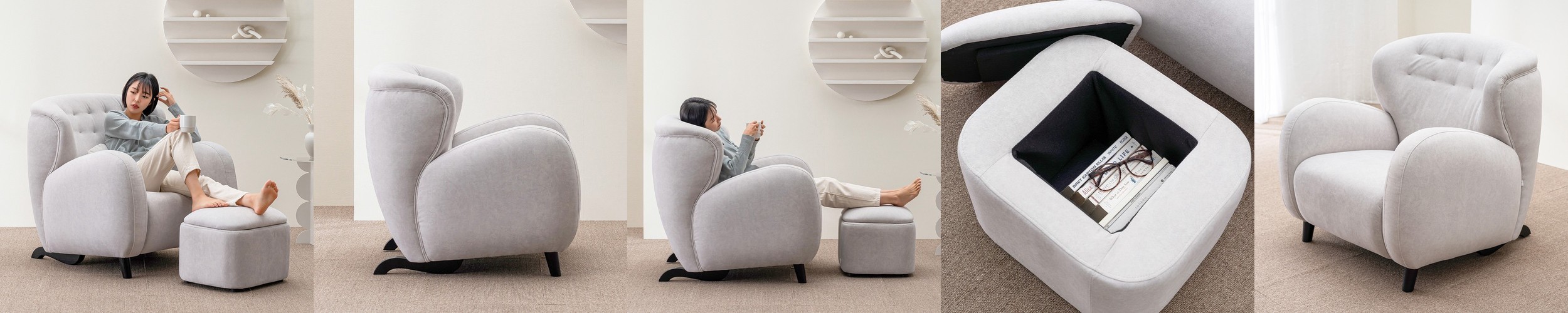 [N포인트 1만](희망일배송)바비 카페 원룸 이지클린 패브릭 1인용 소파 +스툴Event