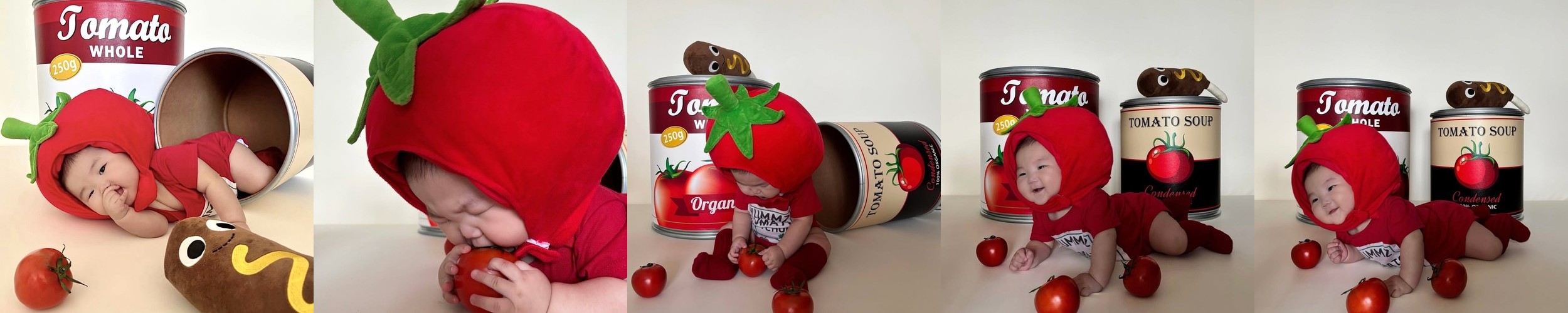 [소품대여] 툴리툴리 멋쟁이토마토 아기 셀프촬영 컨셉 100일 200일 300일 포토박스