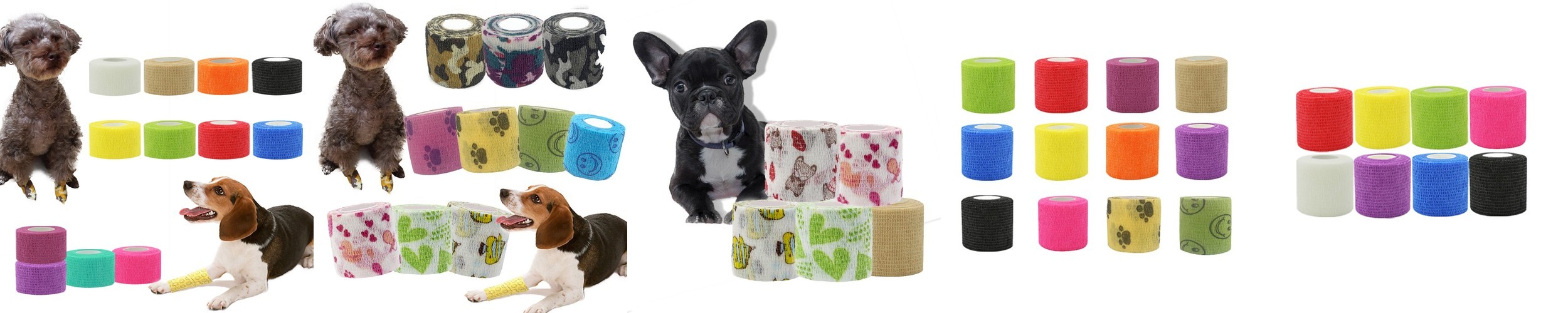 5+1 강아지 신발 애견 양말 부츠 염화칼슘 일회용 붕대신발 단색 2.5CM