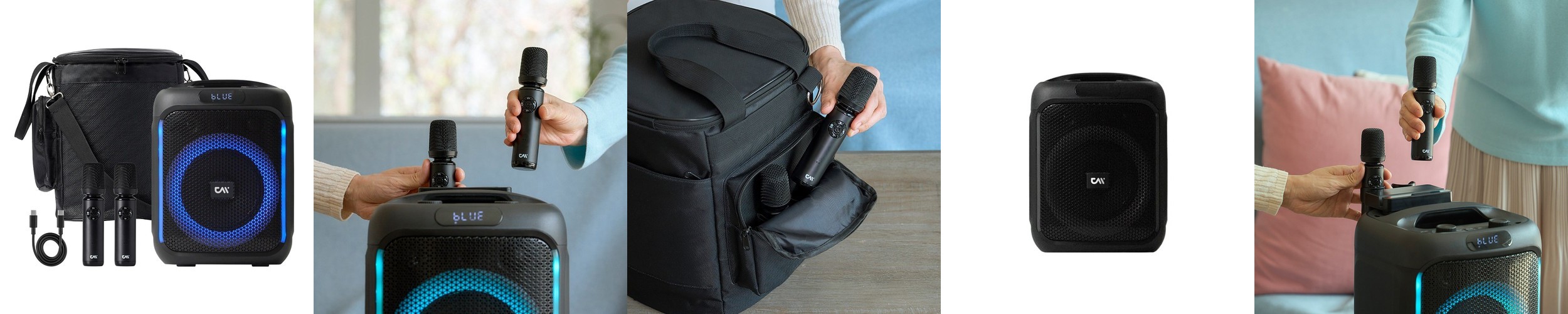 블루투스마이크 노래방마이크 휴대용 차량용 가정용 무선충전