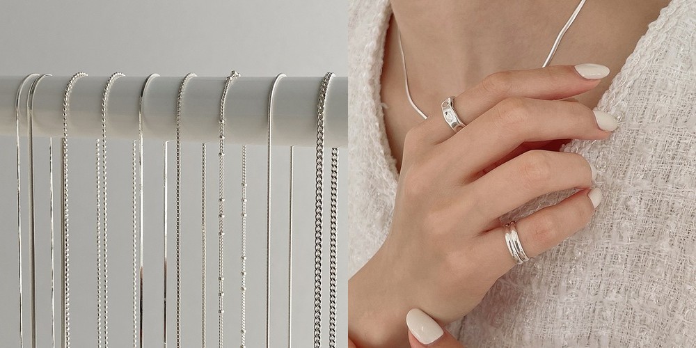 실버 오목코인 키즈 아기목걸이 미아방지목걸이