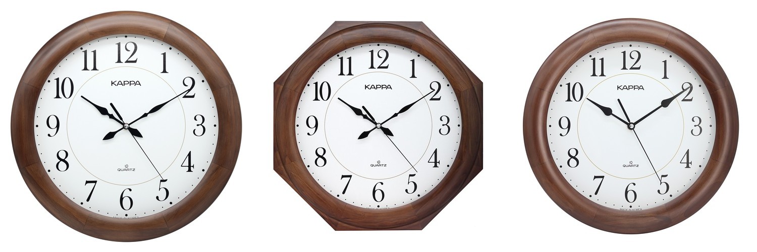 카파 국내생산 클래식 원목 무소음 벽시계 사무실 거실 판촉물 벽걸이시계 W630