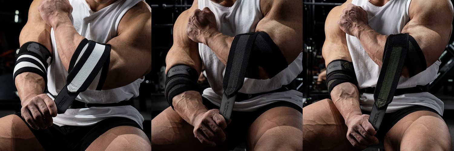 바디퍼센트 헬스 팔꿈치보호대 엘보우랩 스트랩 엘보 팔 밴드 슬리브 아대 한쌍