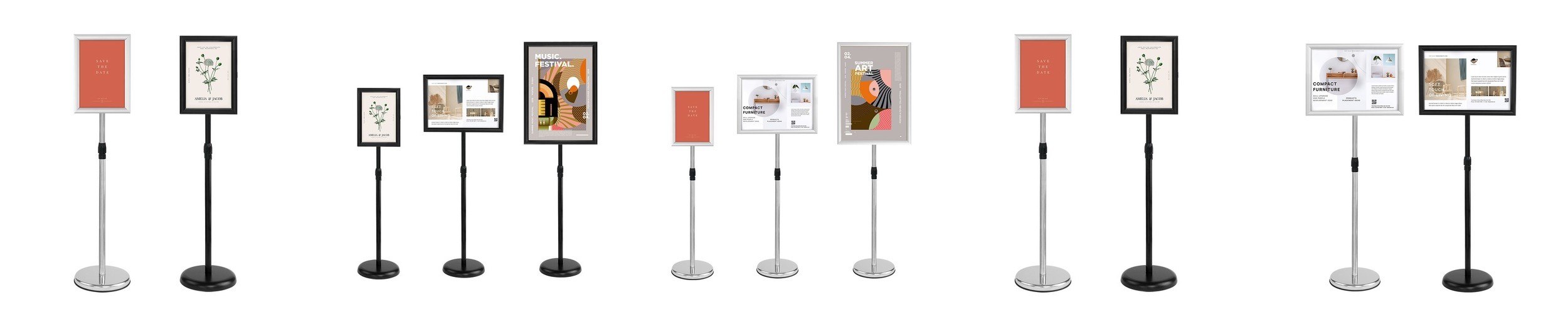 a형 입간판 제작 카페 입간판 소형 철제 배너 거치대 매장 아이보리 소형 거치대만