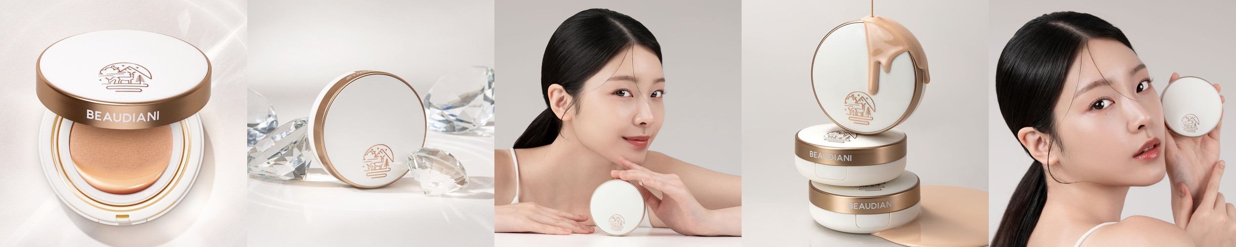 뷰디아니 대왕 모찌 밀착 퍼프 빅사이즈 루비셀 물방울 메이크업 화잘먹 퍼프 3개