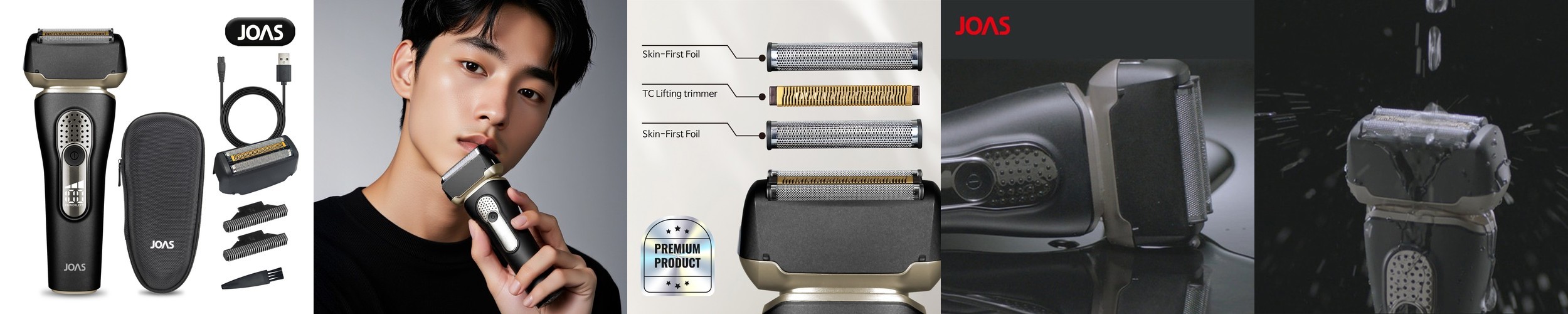 조아스 고급형 전기면도기 티타늄코팅 3중날 JS-7000 생활방수 청소년면도기