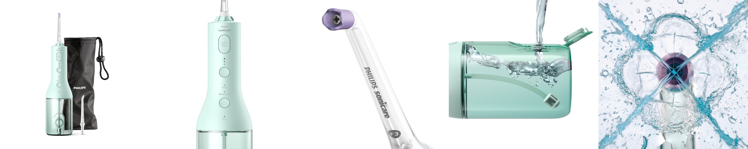 필립스 소닉케어 무선 구강세정기 3000 민트 HX3826/34