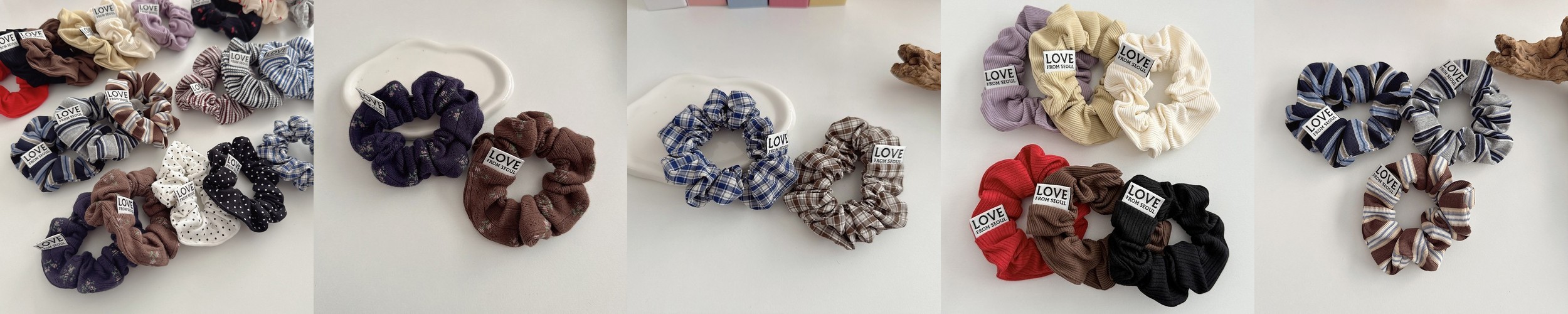 빅 풍성 새틴 스크런치 헤어 슈슈 곱창 밴드