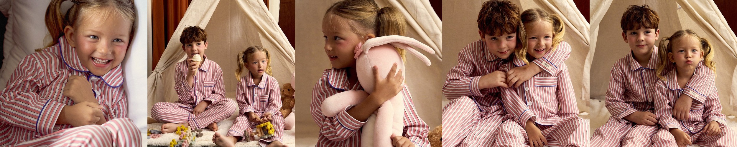 [도씨] 실크핏 피오니 긴팔 키즈 잠옷 세트