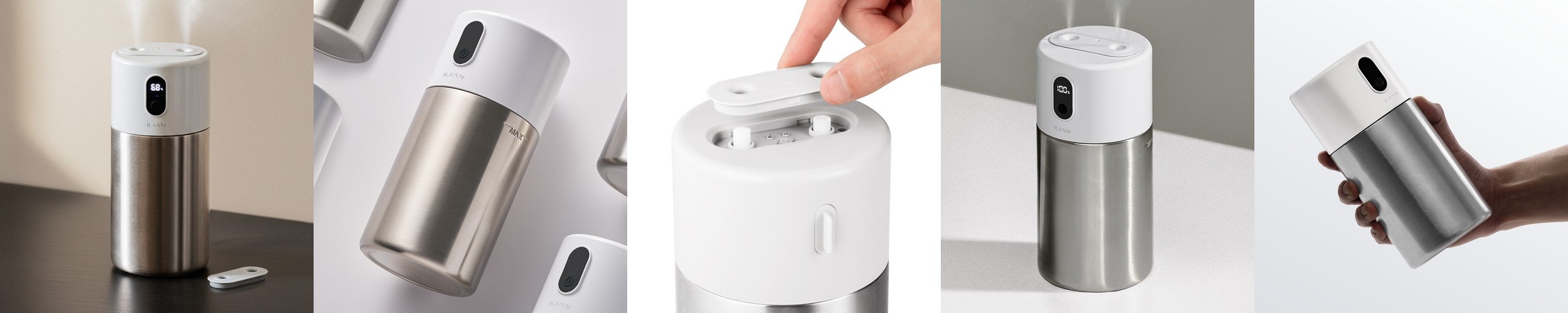 일리안 스텐 듀얼 무선 미니 가습기
