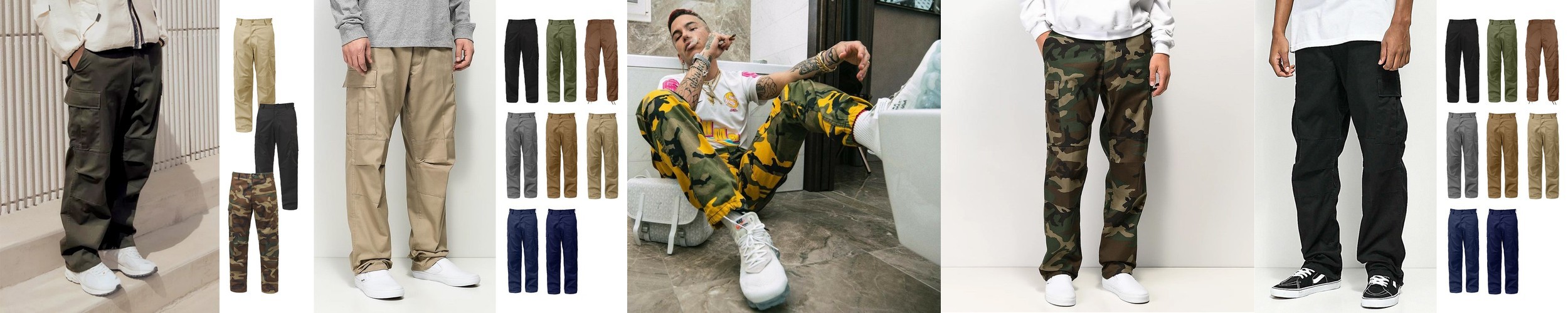 로스코 와이드 카고바지 빅사이즈 카고 팬츠