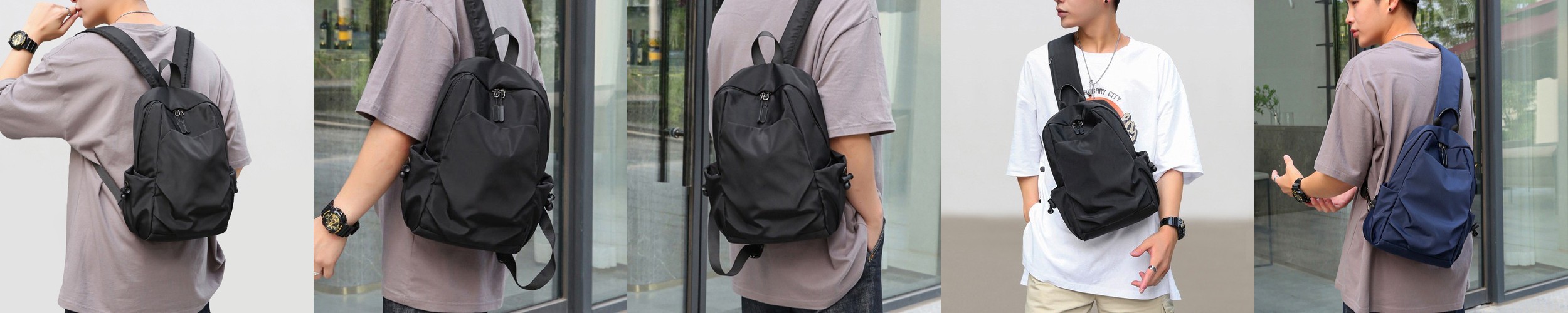 남자 미니백팩 남성 여행용 가벼운 경량 나일론 여행 백팩 가방