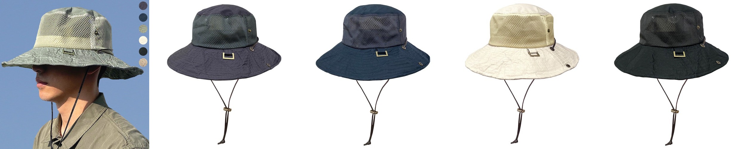 63cm 빅사이즈 립스탑 나일론 사파리 대두 버킷햇 벙거지 정글 모자 사파리햇 챙넓은