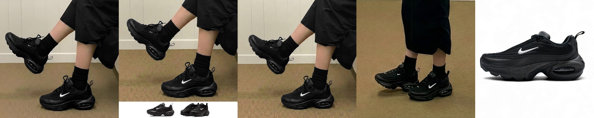 나이키 에어맥스 키높이 굽높은 어글리 여성 운동화 런닝화 블랙, 230