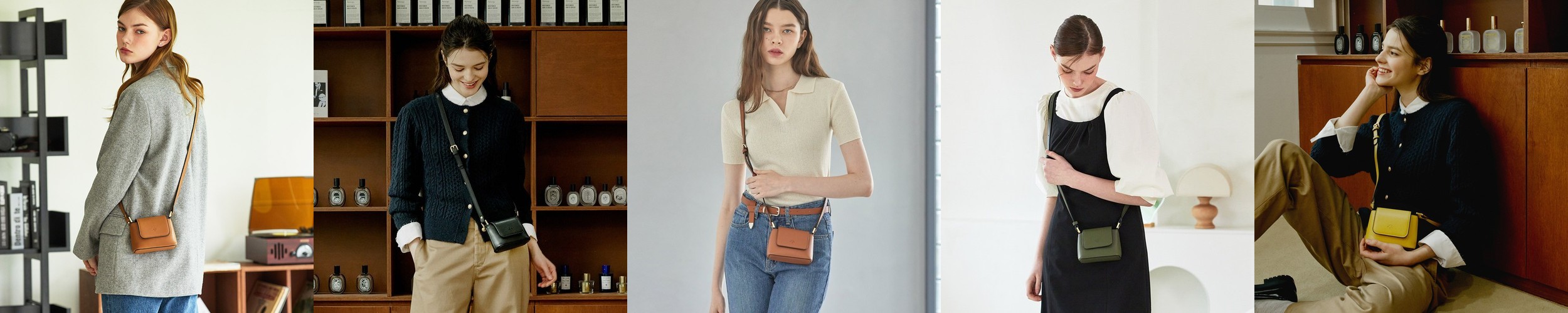 모니카 미니백 바게트백 블랙 AP15-2174-BK 마이크로백/지플립가방