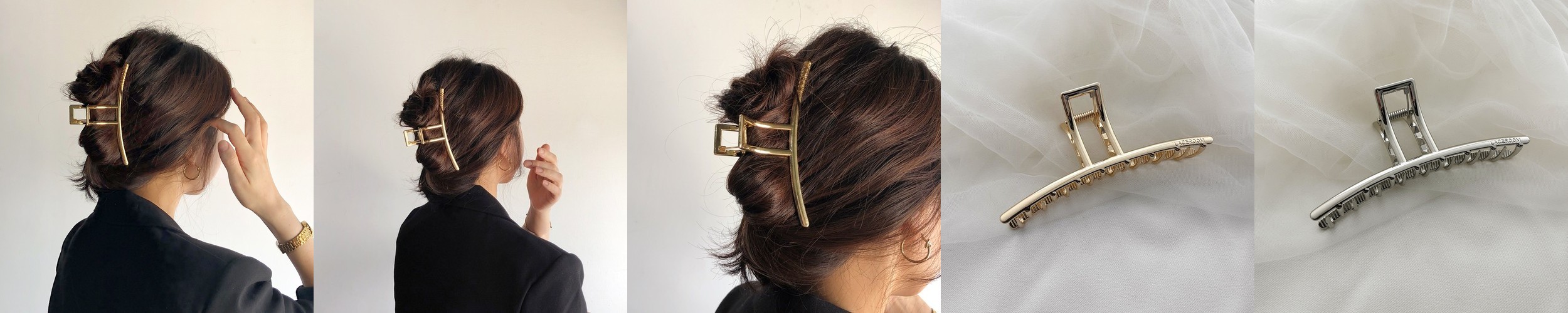 올림머리집게핀 메탈 긴머리 헤어집게삔