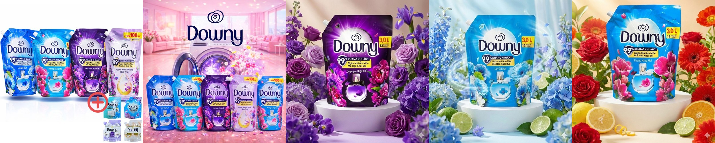 다우니 초고농축 섬유유연제 리필 대용량 선라이즈프레쉬, 3L, 2개