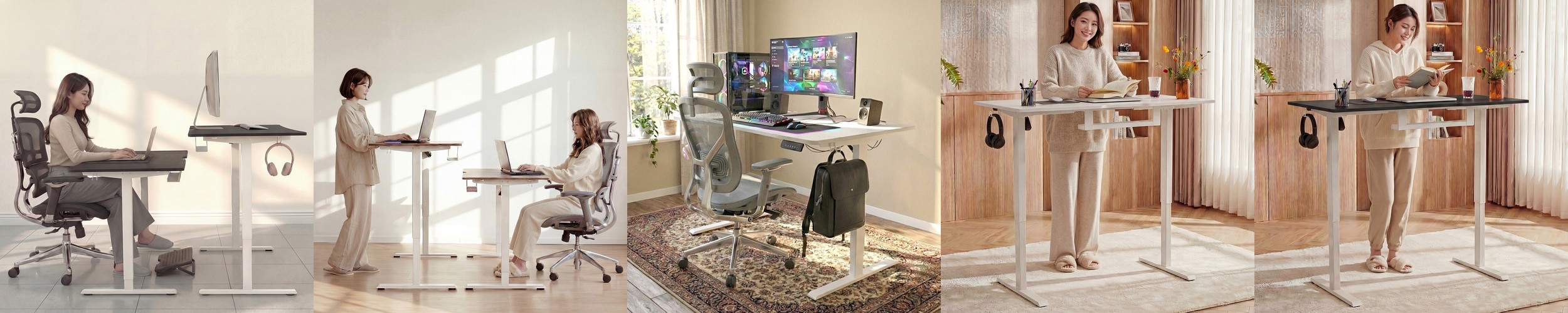 핏쳐 스마트 전동식 스탠딩 높이 조절 책상 모션 데스크 L1