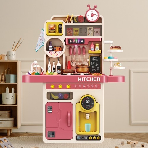 키저스 쁘띠쉐프 물 나오는 싱크대 주방놀이 장난감 세트 크림베이지