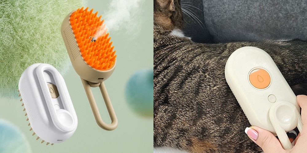 바비온 4in1 반려동물 포밍 브러쉬 104R 강아지 고양이 엉킨털 죽은털 제거 빗