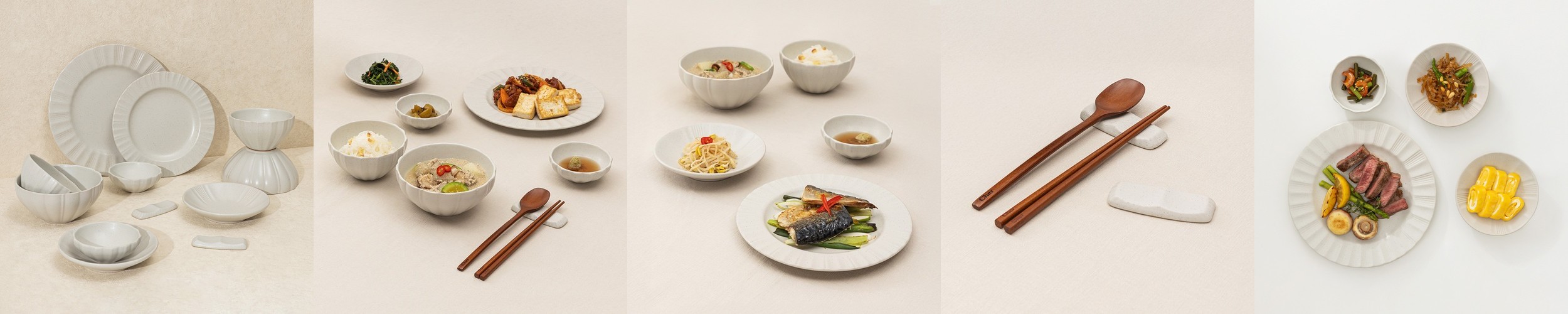 에라토 크림모노 4인 집들이 화이트 도자기 그릇세트 24p