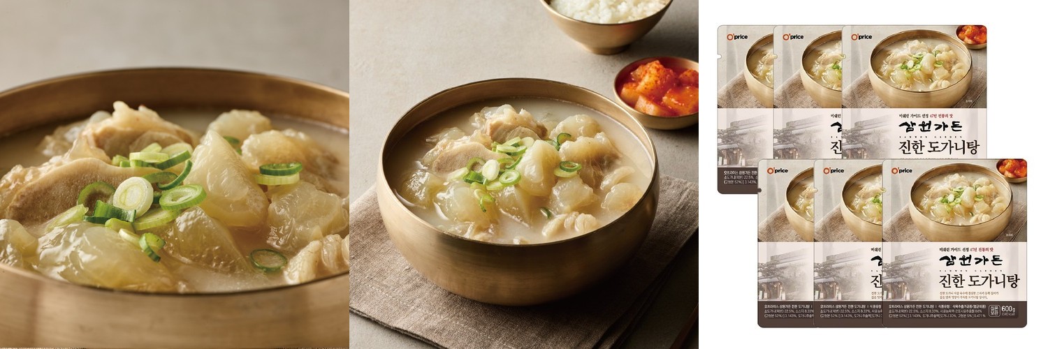 [N배송] 삼원가든 진한 도가니탕 600g 3팩+3팩 사골육수 곰탕 스지
